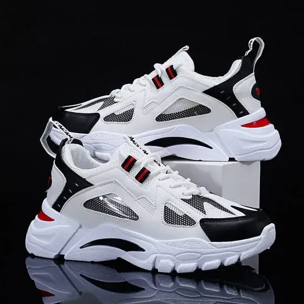 Hookhousehold Men Spring Autumn Fashion Casual Colorblock Mesh Cloth Breathable Lightweight Rubber Platform Shoes Sneakers